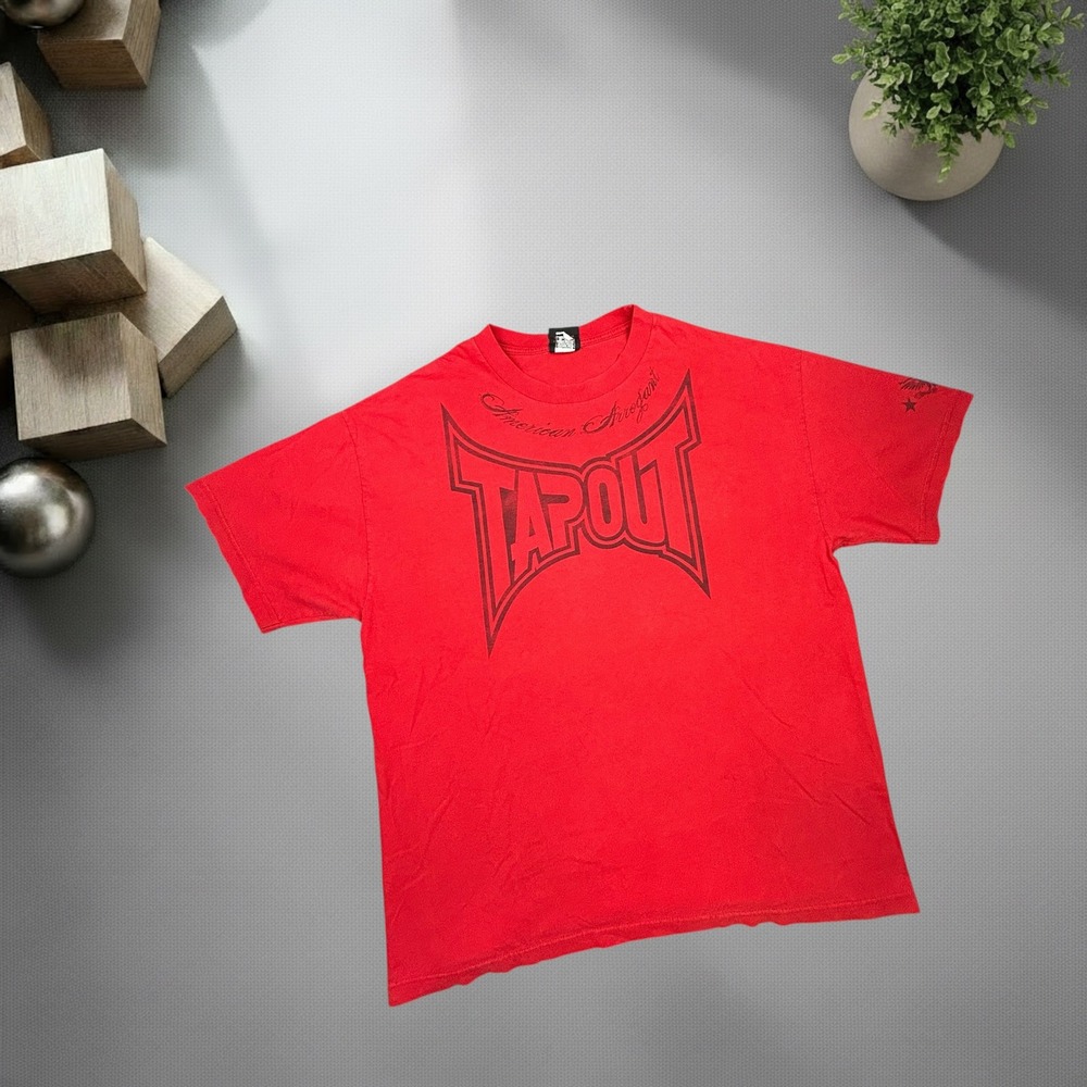 Vintage Tapout American Arrogant Red Graphic TShirt XL Y2K MMA Skater Streetwear